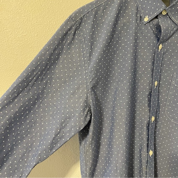 Tablier imprimé avec ouverture boutonnée - Bleu marine à pois